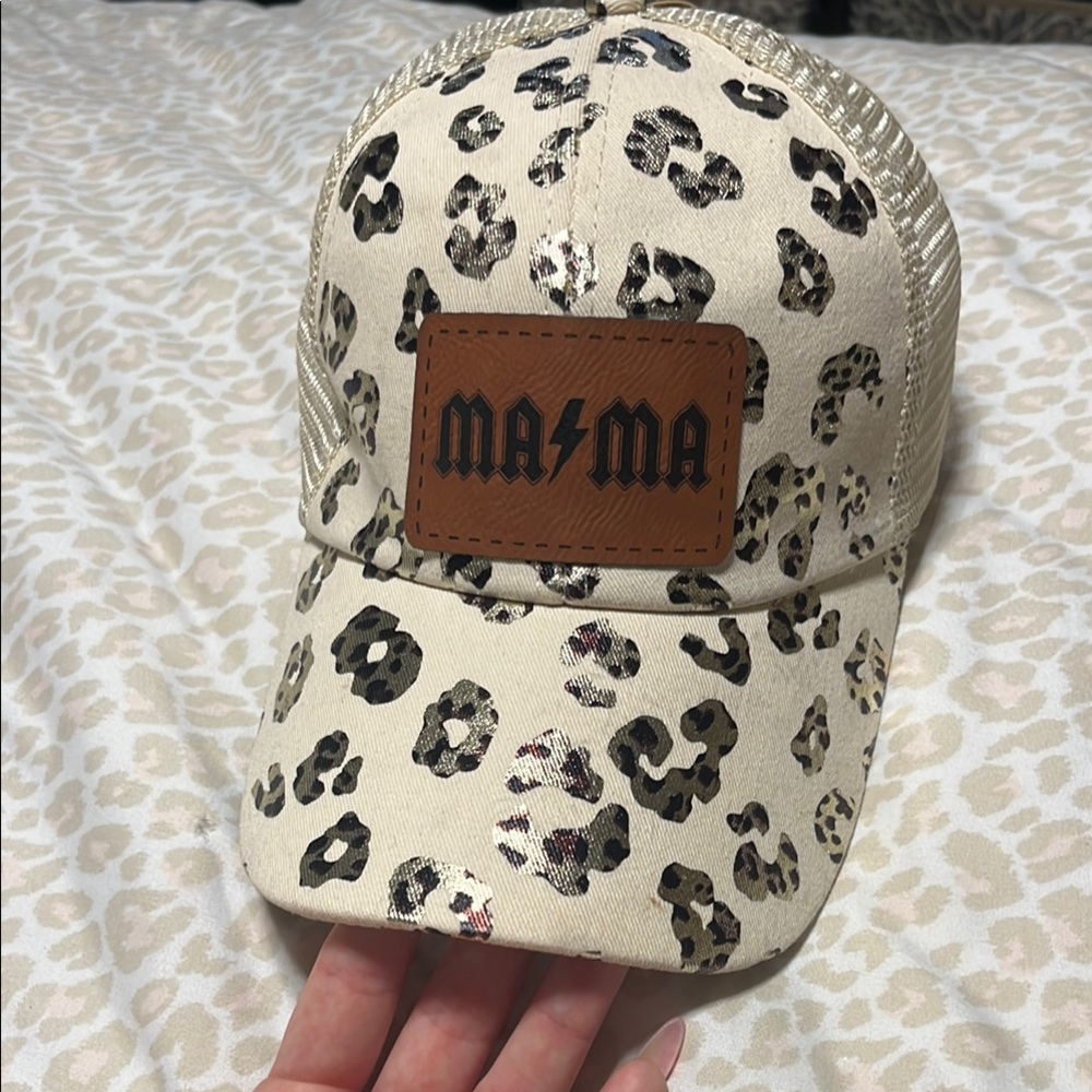 Mama Leopard Print Cap